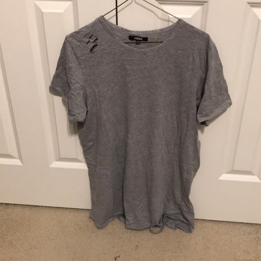 Jackson elongated distressed t-shirt